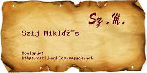Szij Miklós névjegykártya